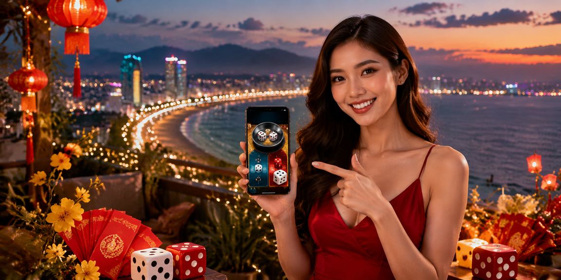 Người chơi tại Đà Nẵng tham gia cá cược tài xỉu dưới ánh đèn lồng lễ hội